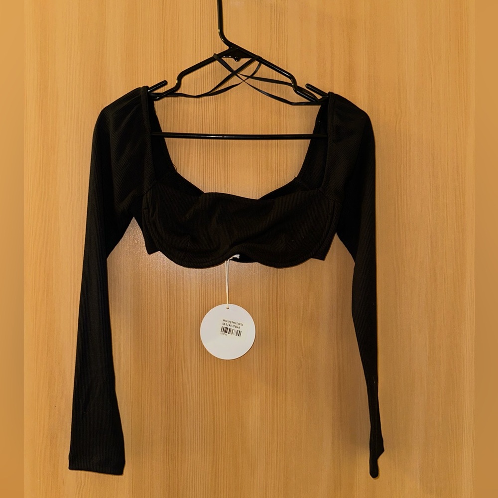 Princess Polly Becca Long Sleeve Crop Top Size 6 US